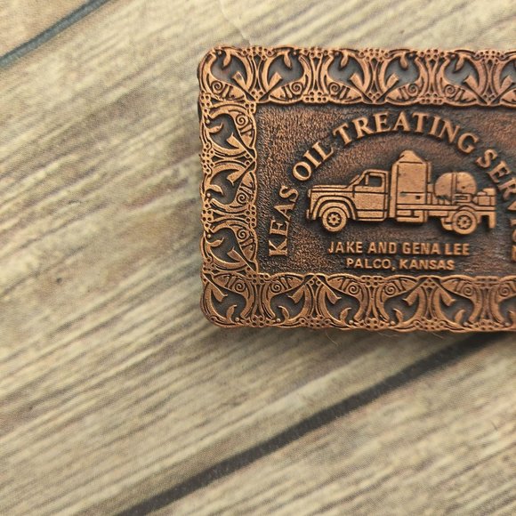 Keas Oil Treating Service Belt Buckle Palco KS - Picture 5 of 10